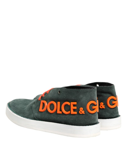 Green Derby Logo Casual Men Sneakers Shoes
