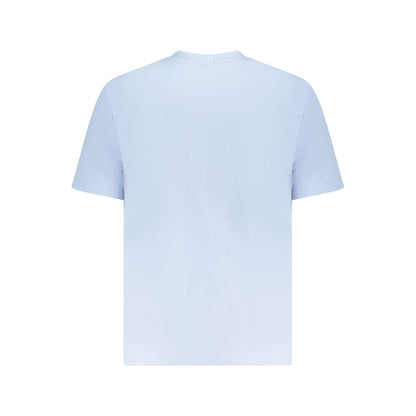 Blue Cotton Men T-Shirt
