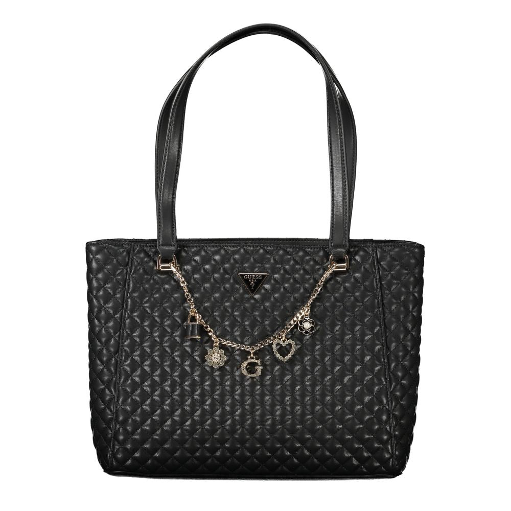 Black Polyethylene Women Handbag