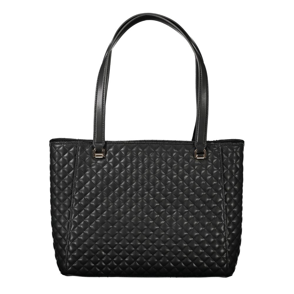 Black Polyethylene Women Handbag