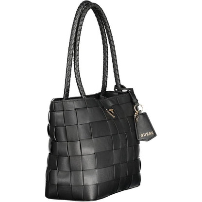 Black Polyethylene Women Handbag