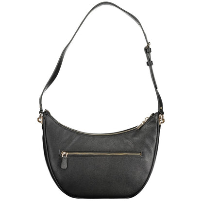 Black Polyethylene Women Handbag