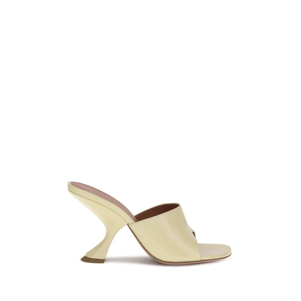 Cream Calf Leather Bos Taurus Stiletto Heel Sandals