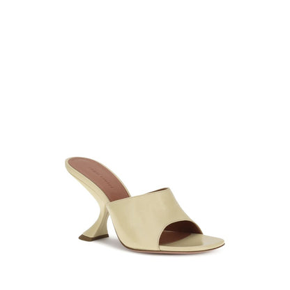 Cream Calf Leather Bos Taurus Stiletto Heel Sandals