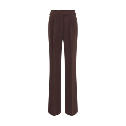 Brown Viscose Casual Pants
