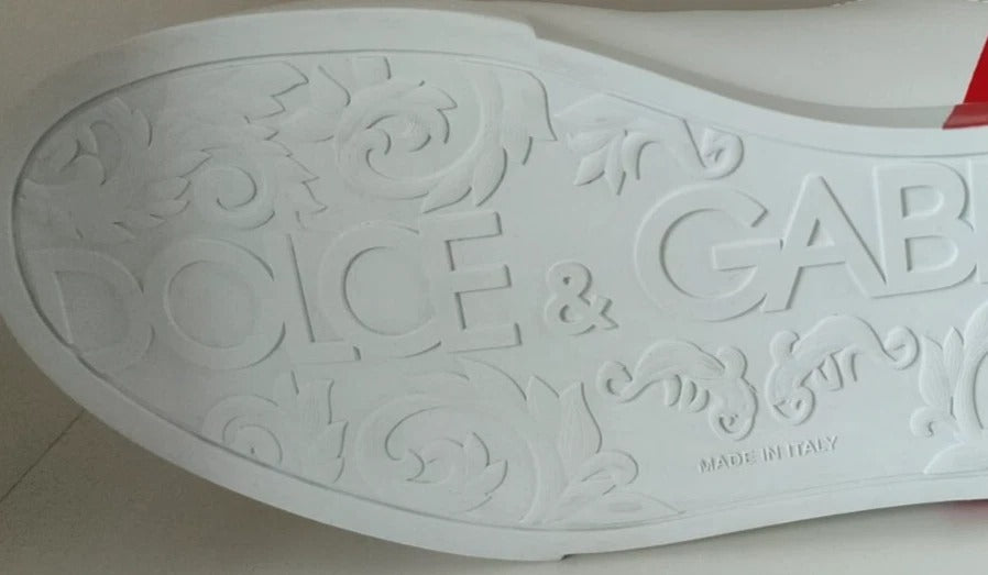 White Red Portofino Low Top Sneakers Shoes