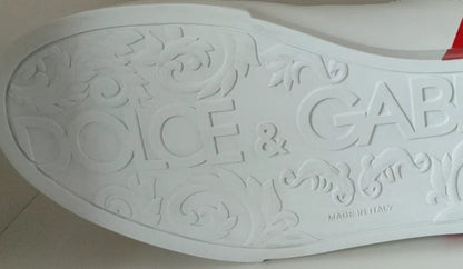 White Red Portofino Low Top Sneakers Shoes