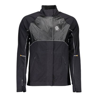 Black Polyester Men Jacket