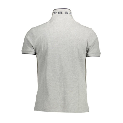 Gray Cotton Polo Shirt