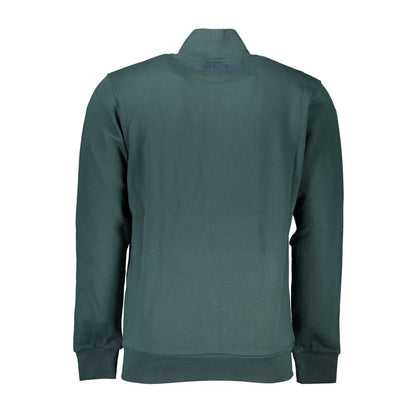 Green Cotton Men Sweater