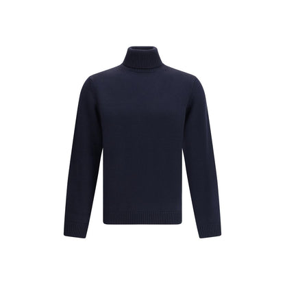 Blue Merino Wool Turtleneck