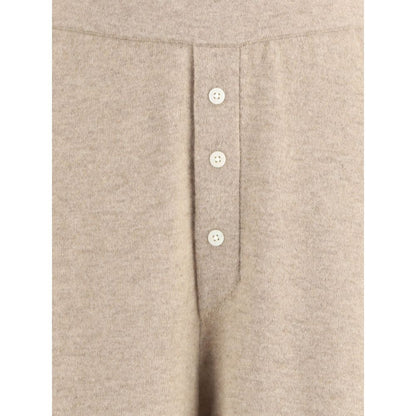 Beige Cashmere Casual Pants