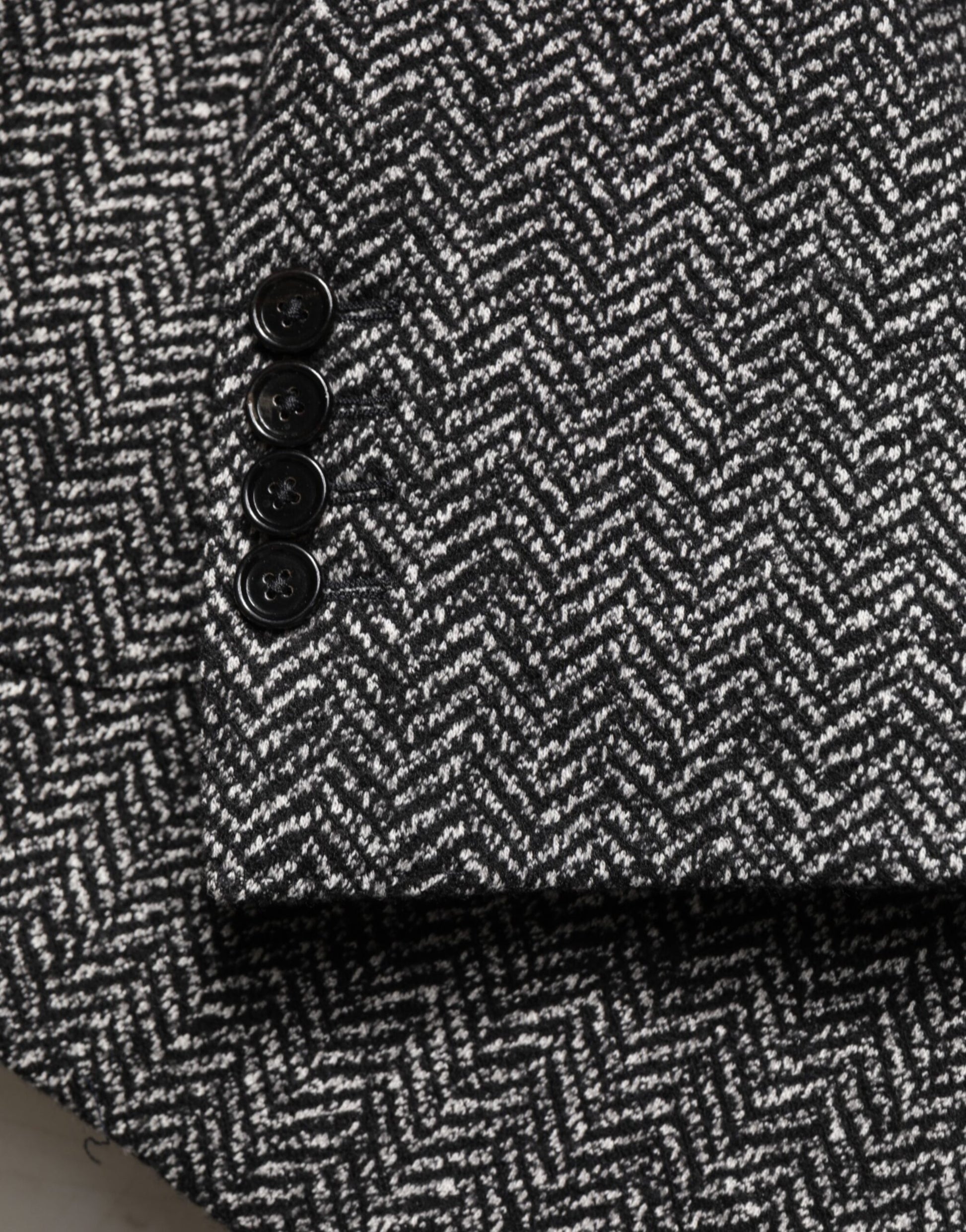 Black White Double Breasted Men Suit Blazer