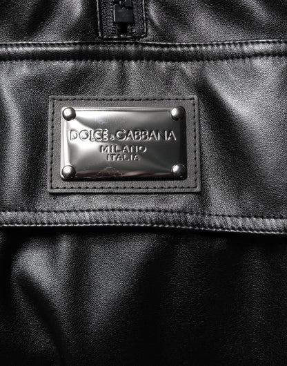 Black Polyester Logo Plaque Bomber Jacket