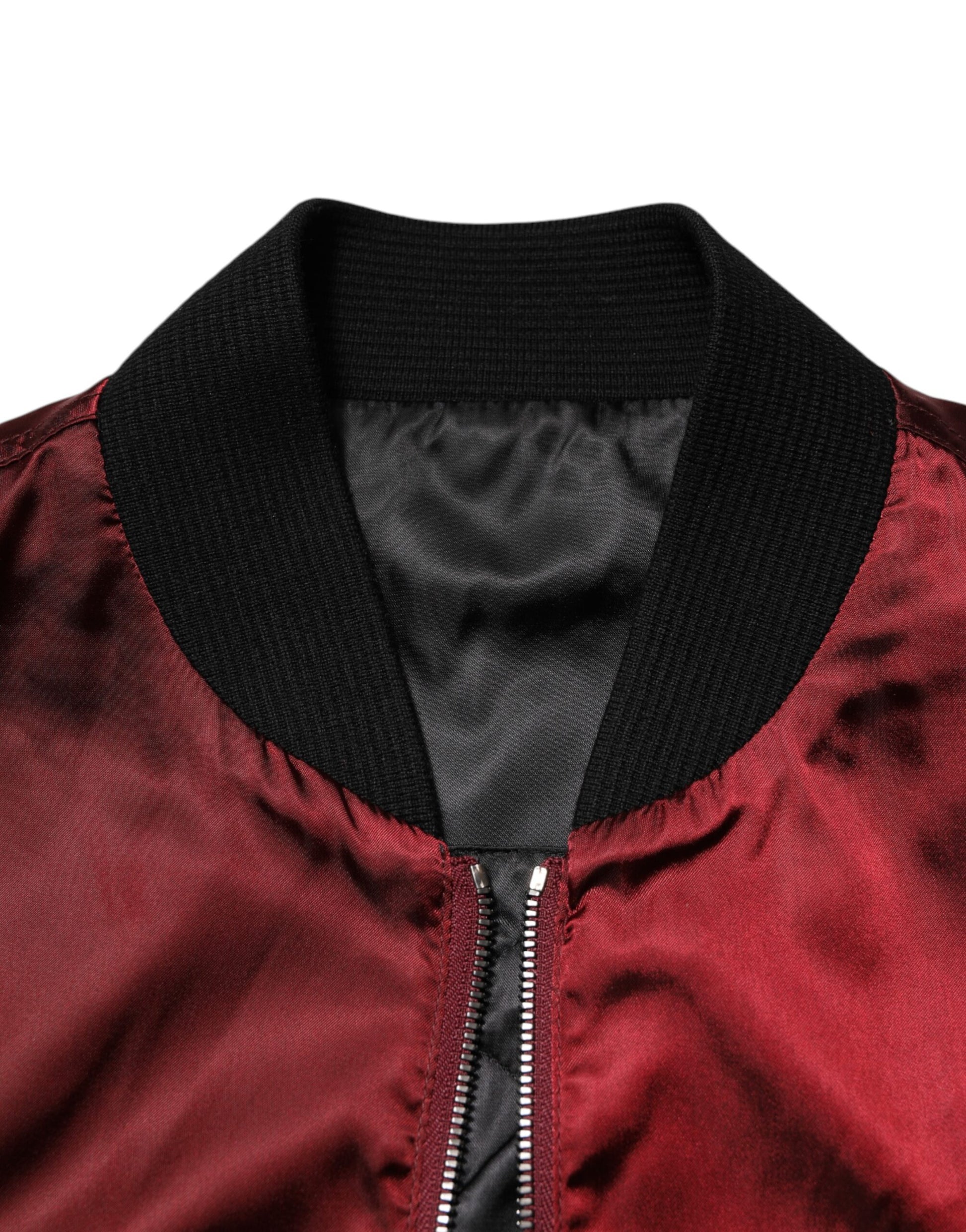 Maroon Nylon DG Crown Embroidery Jacket