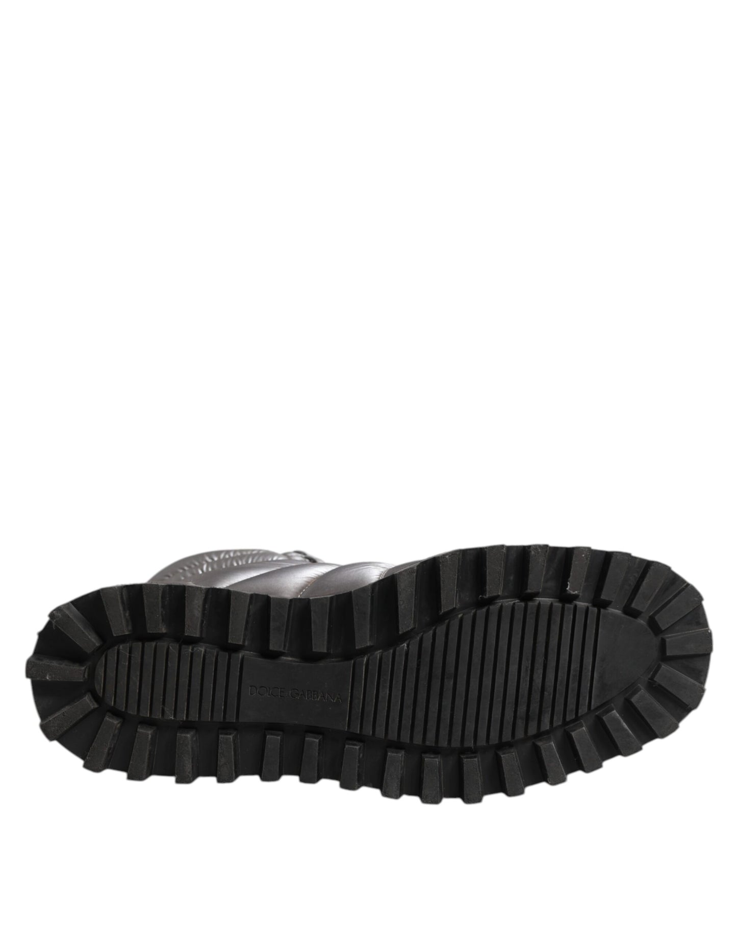 Silver Padded Mid Calf Lace Up Boots Shoes