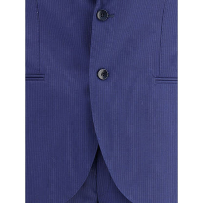 Blue Fleece Wool Suits And Blazer