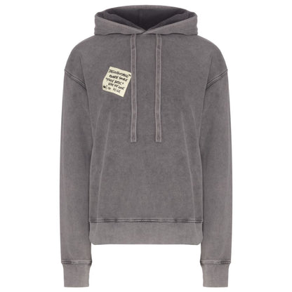 Gray Cotton Men Hoodie
