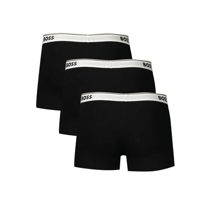 Black Cotton Men Boxer Short