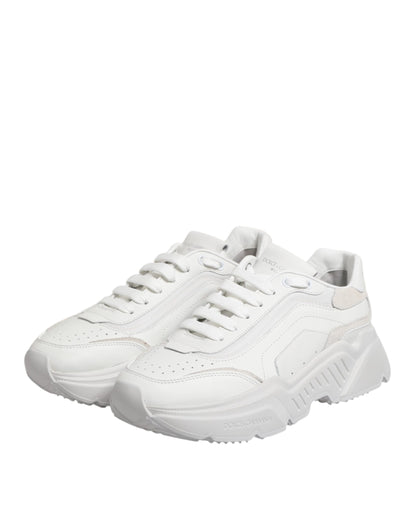 White Leather Daymaster Low Top Sneakers Shoes