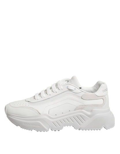 White Leather Daymaster Low Top Sneakers Shoes