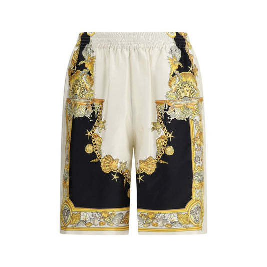 Multicolor Silk Bermuda Shorts