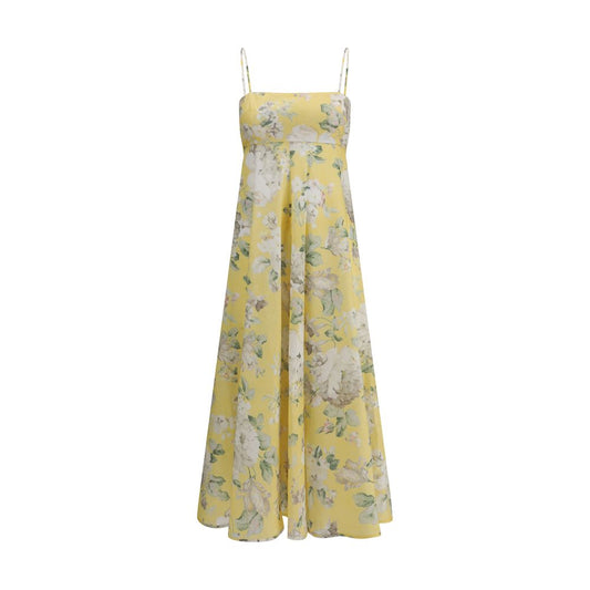 Yellow Linen Casual Dress