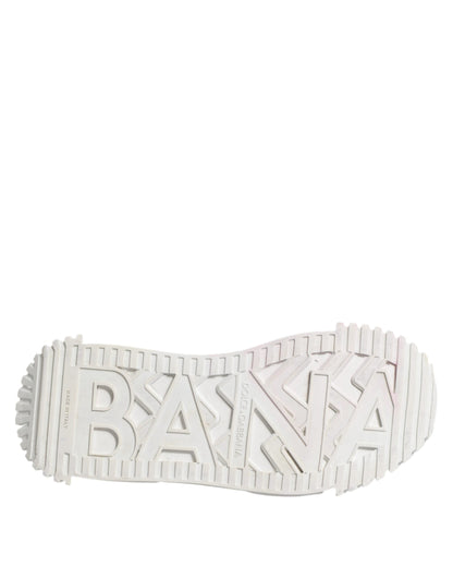 White NS1 Lace Up Low Top Sneakers Shoes