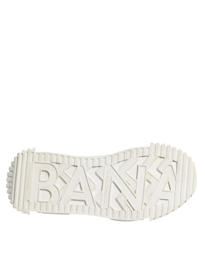 White NS1 Lace Up Low Top Sneakers Shoes