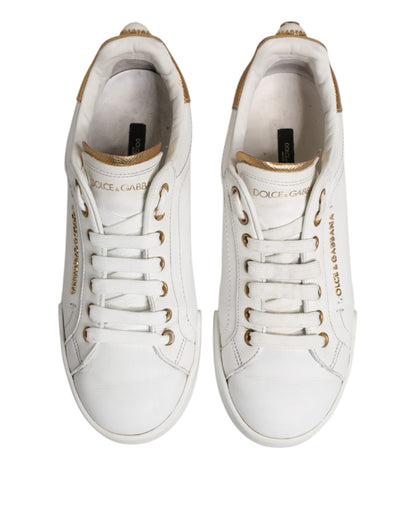 White Leather Low Top Women Sneakers Shoes