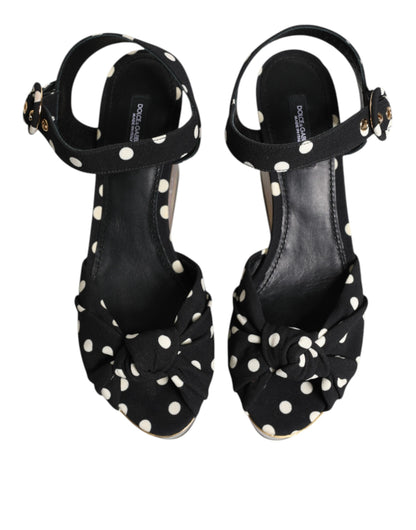 Multicolor Fish Polka Dot Wedge Sandals Shoes