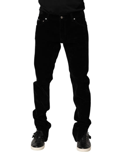 Black Cotton Men Dress Formal Trouser Pants