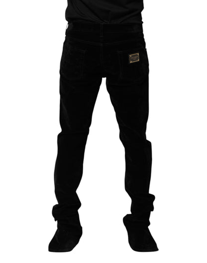 Black Cotton Men Dress Formal Trouser Pants