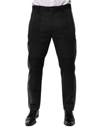 Black Gray Cotton Dress Formal Trouser Pants