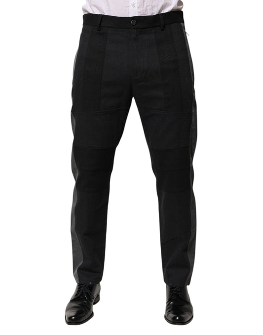 Black Gray Cotton Dress Formal Trouser Pants
