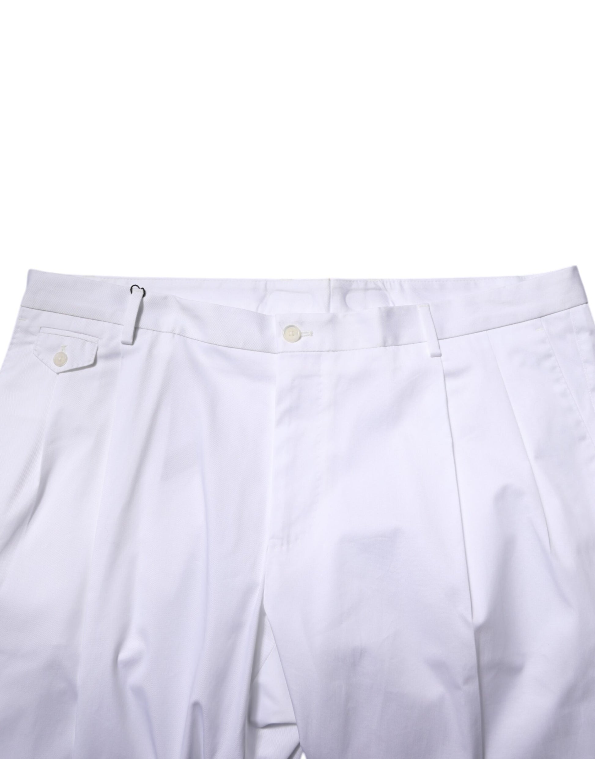 White Cotton Dress Slim Formal Trouser Pants