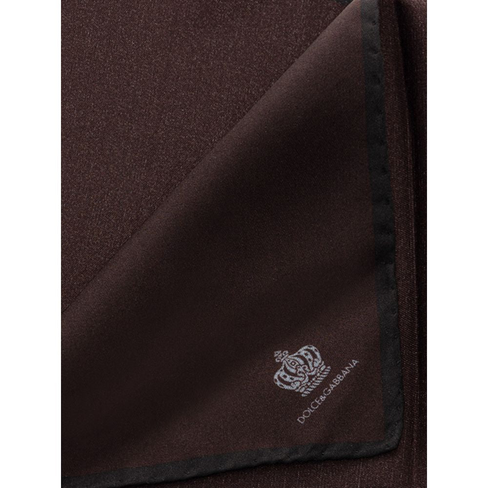Brown Silk Pocket Square