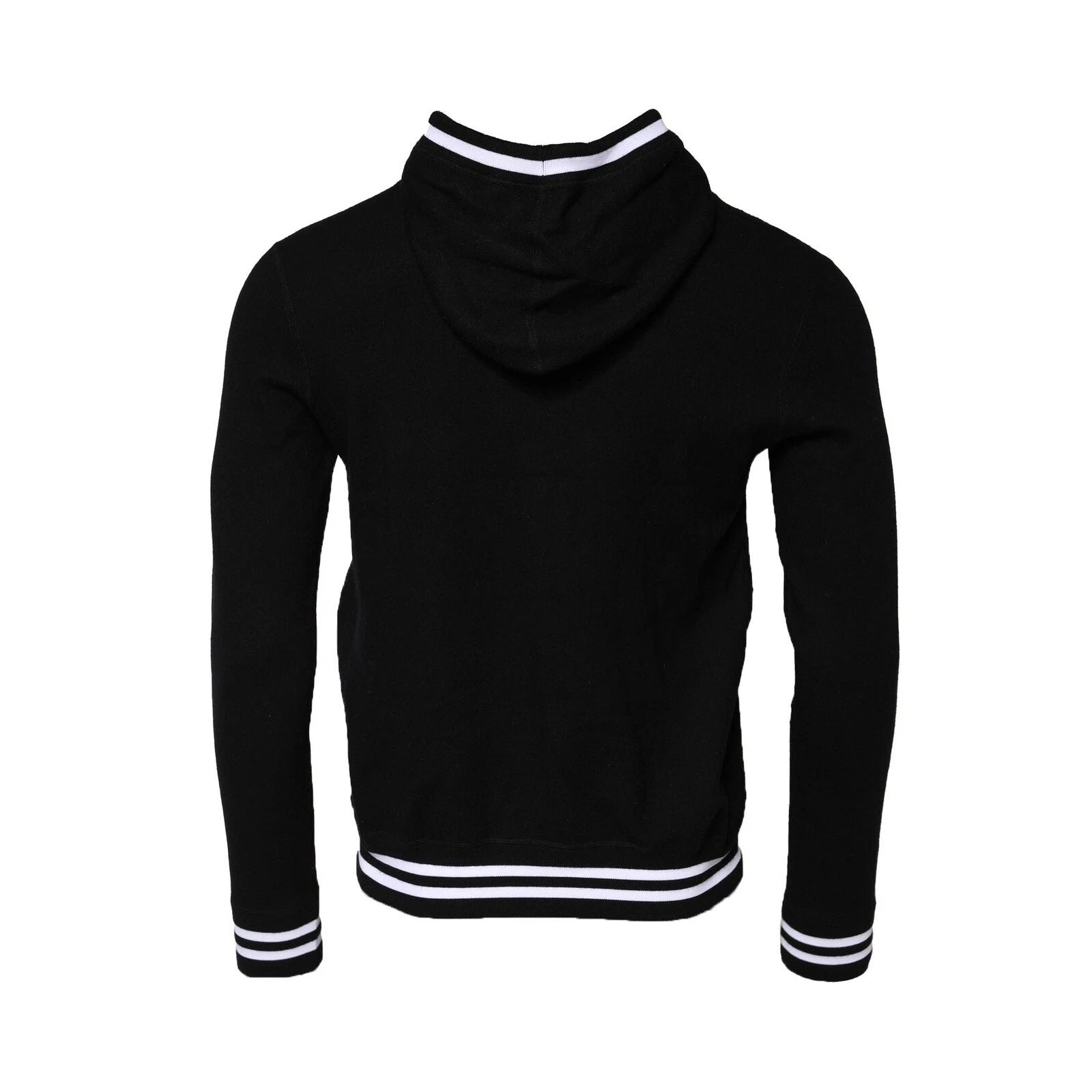 Black Hooded Logo Print Sweatshirt Sweater
