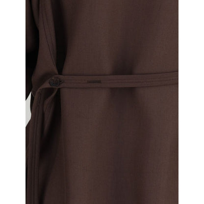 Brown Polyester Dress Shirt