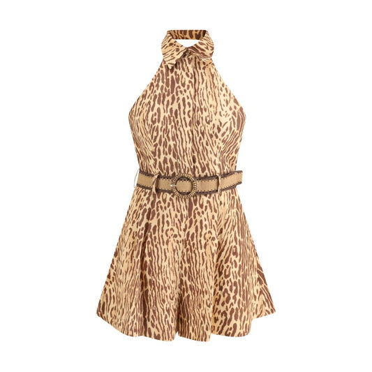 Multicolor Linen Casual Dress