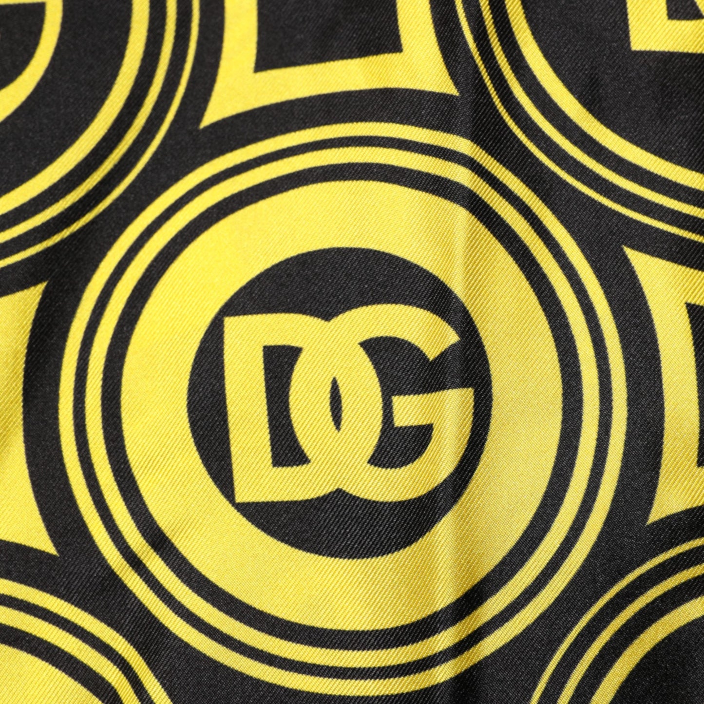 Yellow Silk Silver DG Logo Geometric T-shirt
