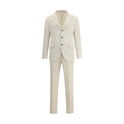 Cream Cotton Two-Piece Suit