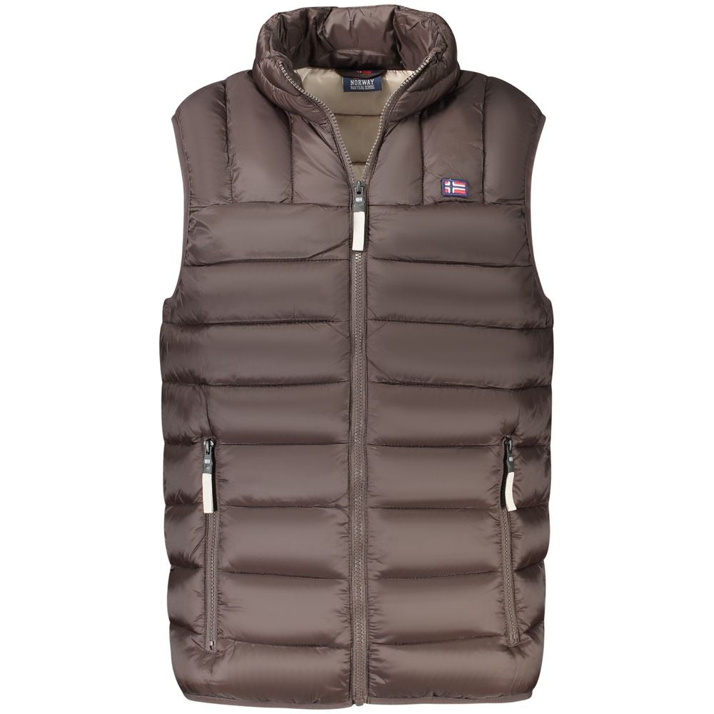 Brown Polyamide Men Jacket