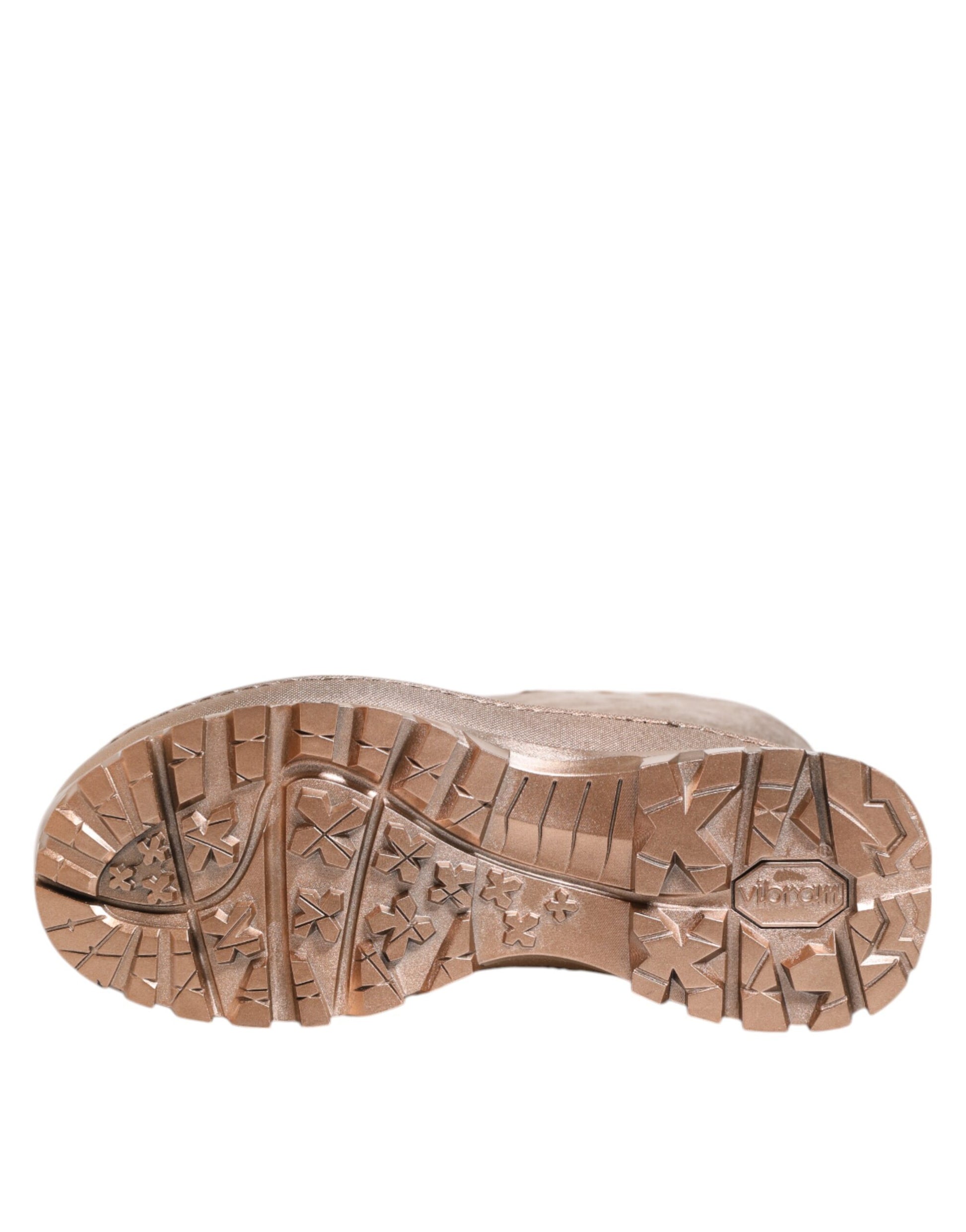 Rose Gold Rubber Pull On Rain Boots  Shoes