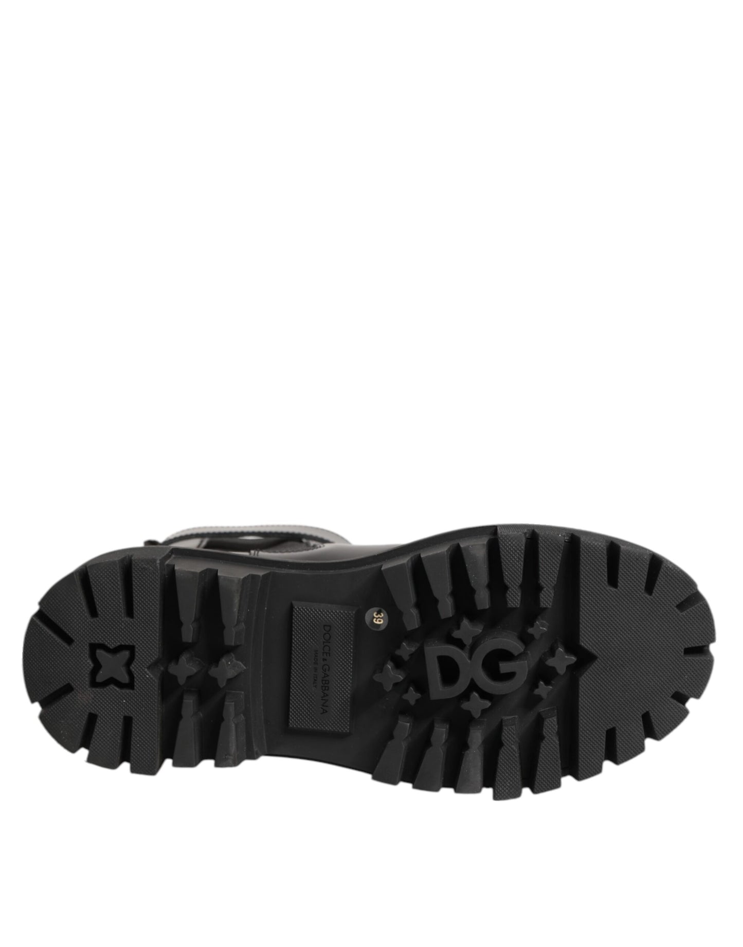 Black Calfskin DG Logo Strap Ankle Boots Shoes