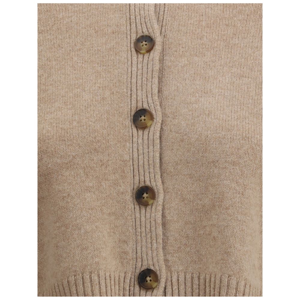 Beige Cashmere Cardigan