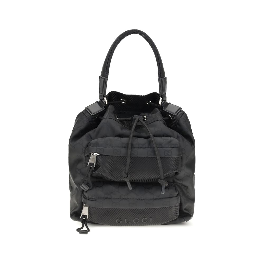 Black Polyamide Backet Bag