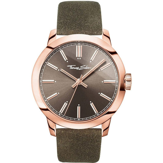 Green Leather Dress Watch