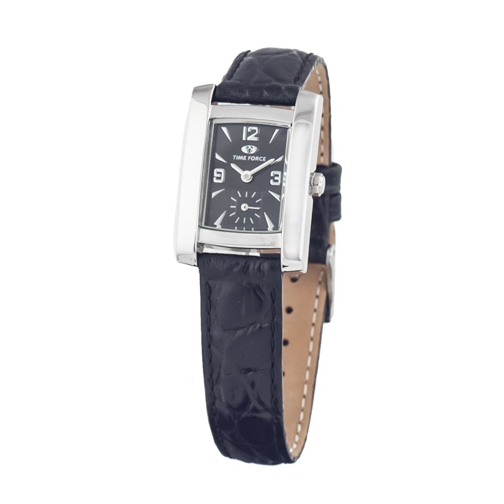 Black Leather Dress Watch