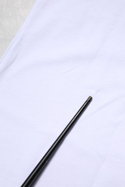 White Cotton Goodluck 2023 Crew Neck T-shirt